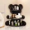 Estante de esquina acrílico para almacenamiento de cosméticos, estante de esquina para perfume, productos para el cuidado de la piel y aromaterapia en el tocador