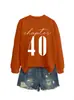 Capítulo 40 Amazon eBay Loja Independente Casual Confortável Feminino Outono Inverno Gola Redonda Manga Longa Moletom Camisa Base