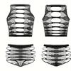 Benqian Lingerie Sexy Comércio Exterior Novo Conjunto Sutiã Revelador Vazado Sexy Provocante Conjunto de Duas Peças 9077