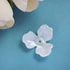 ABS perla artificial simulación brillante 3 pétalos Super hada flor grande perforada diy borla horquilla accesorios de joyería hechos a mano
