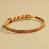Pulsera del Año del Caballo Cuerda Roja Zodiaco Pulsera Tejida a Mano Estilo Étnico Pulsera para Pareja Hombre y Mujer Regalo Pequeño de Año Nuevo Venta al por Mayor