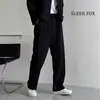 Calça Streetwear Japonesa Cleanfit Cor Sólida Faca Torta Masculina Outono Caimento Emagrecedor Versátil Perna Reta Calça Casual