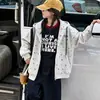 Jaqueta Cardigan Casual com Capuz para Meninas de Idade Média e Grandes, Novo Estilo Primavera/Outono, Moletom com Zíper para Meninas de Idade Média e Grandes, Blusa Floral Versátil