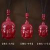 Colgante Cabeza de Buda de Cinabrio en Bruto, Arena Oro Púrpura, Arena Roja Imperial, Unisex, Colgante de Collar Año de Nacimiento, Venta al por Mayor y Dropshipping
