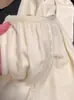 Altamente recomendado! Sem Textura D ~ Novas Calças de Veludo Leite Off-White com Caimento de Seda de Perna Larga para Mulheres