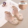 Botines Cortos para Niñas 2026 Otoño e Invierno Nuevo Estilo Botas para Niños Zapatos de Princesa Zapatos de Algodón para Bebé con Forro Polar Botas de Invierno