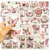 Pacote com 30 Adesivos Graffiti Românticos Rosa Retrô Adesivo Decorativo Criativo para Caderno Capa de Celular Adesivo à Prova d'Água Venda por Atacado