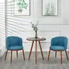 Juego de mesa y sillas de comedor de imitación de madera maciza nórdica, mesa redonda creativa de ocio minimalista moderna para apartamentos pequeños, sillas para cafetería