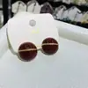 Pendientes de Frijol con Esmalte de Goteo Texturizado para Mujer 2025 Nuevos Pendientes Maillard Otoño e Invierno Lujo Accesible de Alta Gama Pendientes Retro