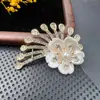 Broche Retro de Moda Sentido Avanzado Incrustado de Diamantes Corsage de Cristal Anti-deslizante Pin Hebilla Fija Accesorios para Ropa Hebilla de Aleación