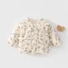 Jaqueta Meio-Costas para Bebê Recém-Nascido, Roupa Íntima Quente de Algodão, Algodão Puro 120g, Top de Bebê Estilo Monge Fino de Algodão para Outono e Inverno