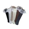 Meias de Renda para Meninas Meias de Renda Estilo Coreano de Comprimento Médio para Primavera e Outono Laço Lolita para Outono e Inverno Estilo Ocidental Meninas Meias Empilhadas de Princesa