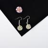 Aretes de Flores Secas Flor Real Cuentas de Cristal Flor de Encaje Aretes Amazon Venta Caliente Hecho a Mano Fresco Dulce Aretes