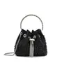 Bolso Cubo Nuevo Estilo Invierno 2026 Tachonado con Diamantes + Perlas Bolso de Mano Versátil de Moda Bolso Bandolera con Cadena para Fiesta