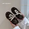 Otoño 2026 Nuevos Zapatos de Entrenamiento Alemanes de Lunares para Niñas Estilo Coreano Zapatos Casuales Versátiles Slip-On con Lazo para Niños