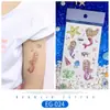 Suministro transfronterizo de Ricklon: nuevas pegatinas de tatuaje con brillantina para niños, pegatinas de tatuaje de mariposa y sirena de dibujos animados, venta al por mayor