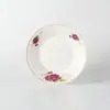 Venta al por mayor de fábrica Vajilla de Cerámica con Patrón Clásico, Platos de Porcelana Blanca, Platos de Cena con Bordes Florales, Platos de Cerámica para el Hogar, Venta al por Mayor para Exportación