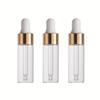 Frasco gotero de vidrio transparente con punta de goma, tubo de succión, vacío, 1ml 2ml 3ml 4ml 5ml