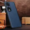 Capa de celular de couro de luxo para honor 80Pro, couro bovino de primeira camada, capa protetora totalmente abrangente para lente, resistente a quedas, para homens e mulheres