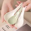 Colher de sopa de cerâmica estilo creme em estoque para uso doméstico, louça requintada de alta qualidade, colher pequena para uso individual, adequada para comer mingau e refeições