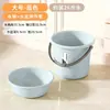 Balde de Armazenamento de Água de Grande Capacidade com Tampa, Balde de Plástico Espessado para Uso Doméstico, Conjunto de Baldes para Dormitório Estudantil, Balde para Imersão dos Pés e Lavanderia