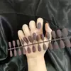 Uñas postizas mate mate Largo T corto T tira parche de uña postiza ballet usar arte de uñas