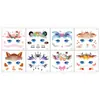 Amazon Transfronterizo Nuevo Maquillaje para Niños Pegatinas Faciales Lindos Animales de Dibujos Animados Fiesta Navideña Pegatinas de Tatuajes Temporales para la Cara