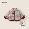 Chaqueta Acolchada Engrosada de Invierno para Niñas Youbao con Diseño de Mariposa 3D, Atuendo Nuevo Chino para Año Nuevo Infantil