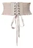 Em estoque Feminino cintura borla cadarço emagrecedor cinto renda largo cintura laço moda cinto decorativo
