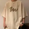 Fabricante Directo Estilo Americano High Street Suede Estampado con Espuma Todo Fósforo Camiseta de Manga Corta Camiseta de Verano para Hombre Tendencia Holgada