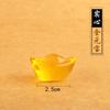 Lingotes de Oro de Vidrio Cuidadosamente Seleccionados, Decoraciones de Cristal Artificial Amarillo, Adornos de Mesa para Sala de Estar, Recipiente para Arroz, Cuenco del Tesoro