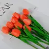 Tulipán Flor Artificial Decoración del Hogar Sensación de PU Arreglo Floral de Gama Alta Accesorios para Fotos Fabricante de Flores Artificiales Venta al por Mayor Transfronteriza
