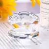 Espejo Cruzado Amazon Mariposa de Cristal Bola de Cristal Adornos Animales Pequeños Creativos Decoración de Coche Manualidades Regalos Navideños