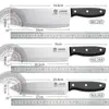 Cuchillo de Acero Inoxidable para Cortar Carne y Verduras en Casa Juego de Tres Piezas para Cocina Ligero Afilado Cuchillo de Chef en Stock Asakh-No.263