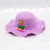 Chapéu de Palha Infantil para Meninas, Chapéu de Sol Cartoon para Exterior, Chapéu de Praia, Chapéu de Sol de Verão, Respirável para Crianças Pequenas
