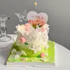 Día de San Valentín Chino Decoración de Pastel de Flores Ins Estilo Hermoso Valle Mariposa Enchufe Tulipán Raspador Decoración de Flores
