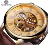 Moda Masculina Transfronteriza Forsining Retro Hueco Fondo Transparente Mecánico Manual Reloj Mecánico Provincia de Guangdong