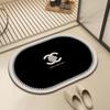 Tapete de Chão para Banheiro Antiderrapante Absorvente de Água Porta do Vaso Sanitário Banheiro Lama Diatomácea Secagem Rápida Tapete para os Pés Carpete Atacado
