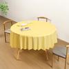 Toalha de mesa descartável atacado cor sólida multicolorida opcional redonda (84in)toalha de mesa de plástico peva toalha de mesa