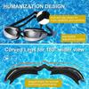 Gafas de natación populares de comercio exterior transfronterizo, gafas de natación para miopía con montura grande galvanizadas, gafas de natación para adultos HD antivaho impermeables lisas