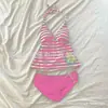 Conjunto de Dos Piezas Veraniego Corto Sexy Hottie Camisola de Playa Estilo Americano Pantalones Cortos Elásticos Set Dopamina Vacaciones