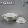 Cuenco de porcelana de imitación de melamina, vajilla blanca, cuenco de plástico de estilo japonés, cuenco para fideos, plato de Petri de comida rápida, venta directa de fábrica