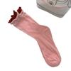 Calcetines Finos de Verano para Mujer con Colores Contrastantes, Calcetines Holgados Estilo Japonés, Calcetines Transparentes de Costilla de Doble Puño a Media Pantorrilla, Calcetines Zhuji