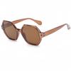 Nuevas gafas de sol retro de seis deformaciones, gafas de moda europea y americana, gafas geométricas simples, gafas planas transfronterizas, gafas de sol versátiles para mujer
