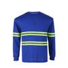Camiseta reflectante para caminar de noche deportes al aire libre absorbente de humedad ropa reflectante tráfico saneamiento seguridad vial overoles de advertencia