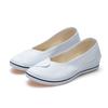 Zapatos Blancos de Enfermera de una Palabra Femeninos Médicos Hospital Distribución Cuña Planos Zapatos Blancos Salón de Belleza Zapatos de Lona No Cansan los Pies