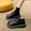 Zapatos Mary Jane de suela gruesa de comercio exterior, zapatos pequeños de cuero 2024 primavera nuevos estilo británico punta redonda estilo japonés Jk mocasines con cordones para mujer