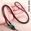 Colar de Ágata Cordão Pingente Cordão para DIY Pingente Tecido à Mão Cordão de Pingente de Ouro Esmeralda de Alta Qualidade