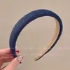 Fita de Jeans ~ Nova Sensação Fresca de Verão Nó Trançado Menina Doce e Picante Pente de Dentes Completos Faixa de Cabeça com Fita
