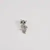 Broche de búho azul de lujo de alta gama incrustado con diamantes para accesorios de ropa de mujer, broche de búho vintage